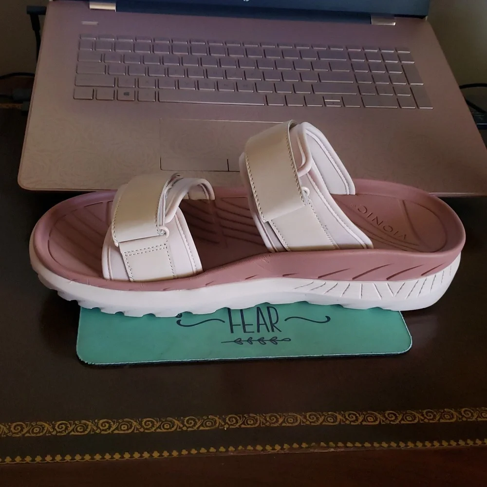 Vionic Slides Renewal Adjustable Recovery Slide Sandals Womens 14 Mens 12.5 Shoe